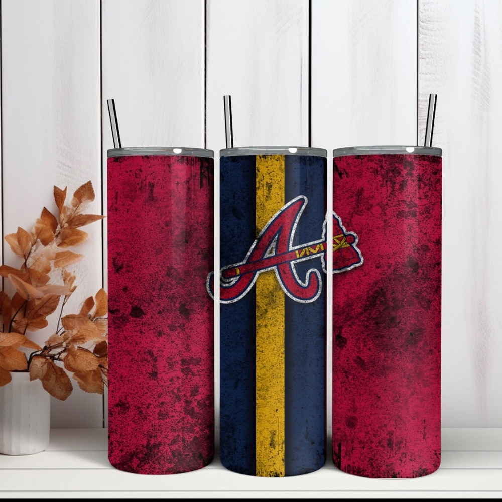 Atlanta braves baseball tumbler